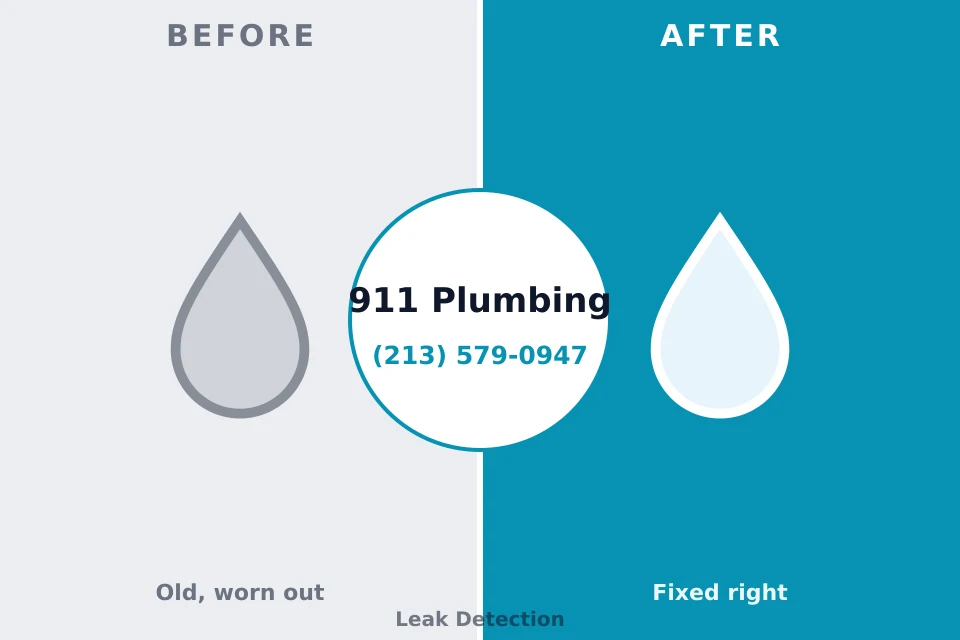 Before and after: plumbing repair Foreman, AR